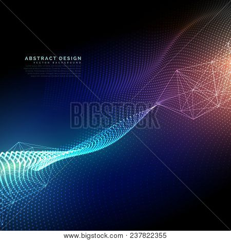 Abstract Technology Background With Light Effect Vector Illustration