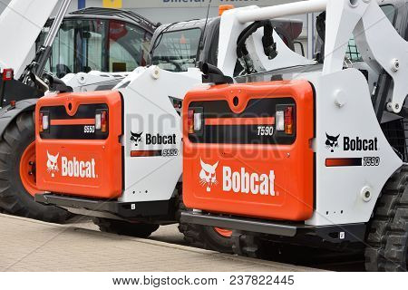Vilnius, Lithuania - April 25: Bobcat Heavy Duty Equipment Vehicle And Logo On April 25, 2018 In Vil