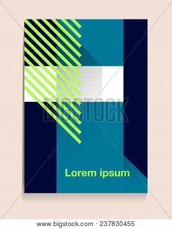Placard With Abstract Composition, Geometric Style, Flat Design Elements. Composition For Covers, Ba