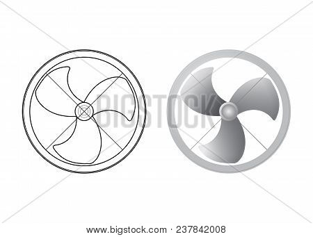 Axial Flow Fan. Technical Vector Illustration. The Hvac Equipment.