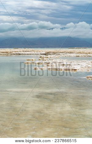 Lowest Salty Lake In World Below Sea Level Dead Sea, Full Of Minerals Near Luxury Vacation Resort Ei