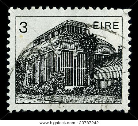 IRELAND-CIRCA 1982:A stamp printed in IRELAND shows image of The National Botanic Gardens  are located in Glasnevin, 5 km north-west of Dublin city centre, Ireland, circa 1982.