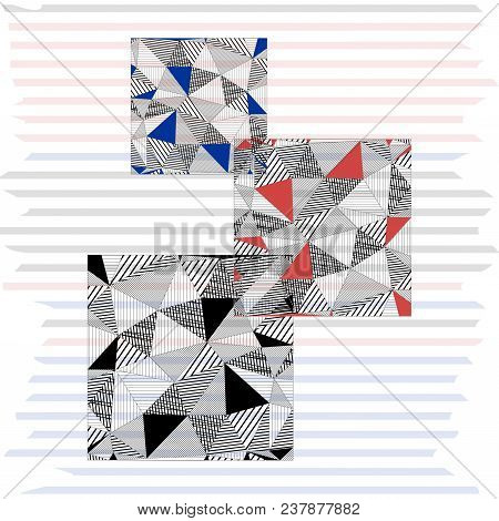 Multi Colored Squares In Low Poly Style
