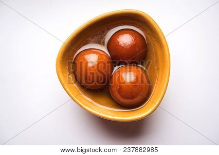 Indian Sweet Gulab Jamun, Popular Festival Or Wedding Food