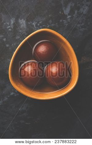Indian Sweet Gulab Jamun, Popular Festival Or Wedding Food