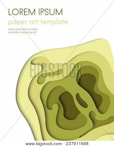 Modern Abstract Design. Paper Cut Style Poster. Vector Illustration.
