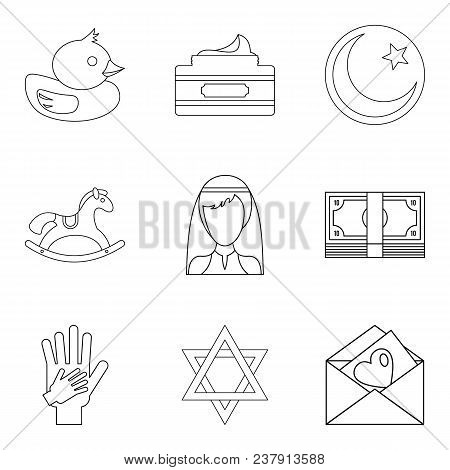 Life Partner Icons Set. Outline Set Of 9 Life Partner Vector Icons For Web Isolated On White Backgro