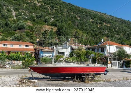 Nydri, Lefkada, Greece July 17: Port At Nydri Bay, Lefkada, Ionian Islands, Greece
