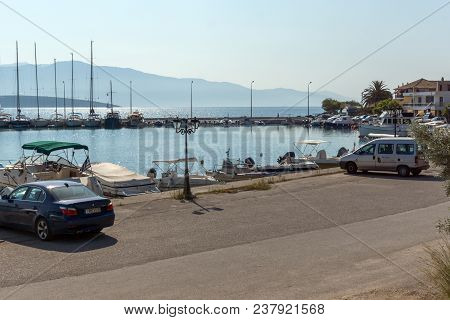 Nydri, Lefkada, Greece July 17: Port At Nydri Bay, Lefkada, Ionian Islands, Greece