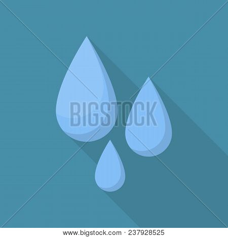 Raindrop Icon. Flat Illustration Of Raindrop Vector Icon For Web