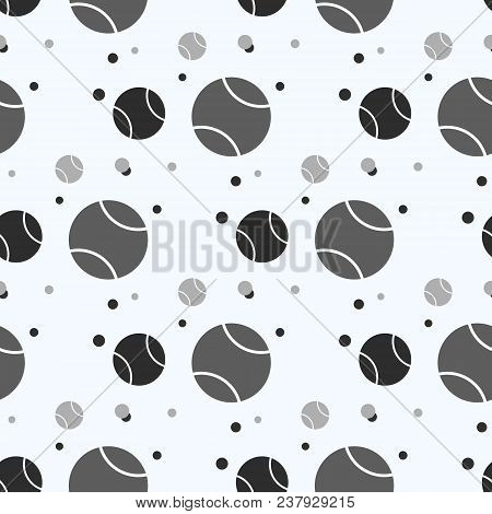 Seamless Pattern With Tennis Ball: Sports Balls. Vector Illustration Eps10