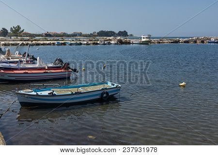 Thassos, Greece - April 5, 2016: Port Of Skala Rachoniou, Thassos Island, East Macedonia And Thrace,