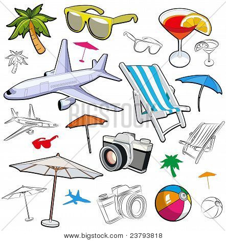 Elementi di design di vacanza