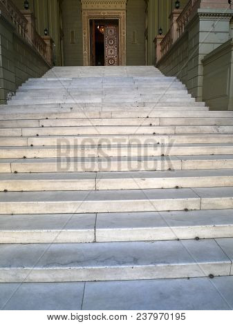 Interesting Place In Odessa: Entrance To The City Philharmonic Society Small Potemkin Staircase