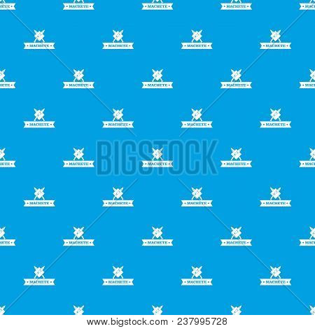 Machete Pattern Vector Seamless Blue Repeat For Any Use