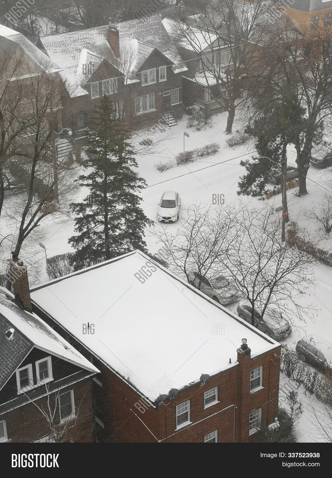 Street View Snow Storm Image Photo Free Trial Bigstock
