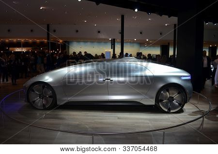 Frankfurt, Germany, September 13-2017: Mercedes-benz F 015 Concept At Iaa 2017