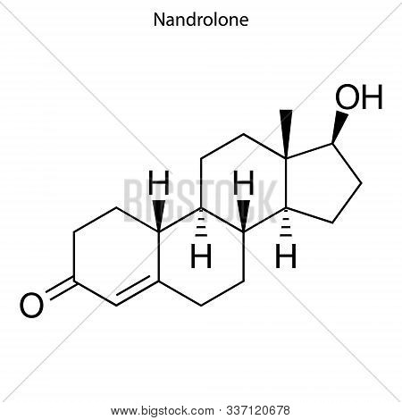 Skeletal Formula Of Nandrolone. Chemical Molecule. . Template For Your Design