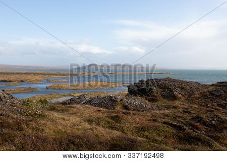 View Of The Thingvellir Rift Valley In Iceland