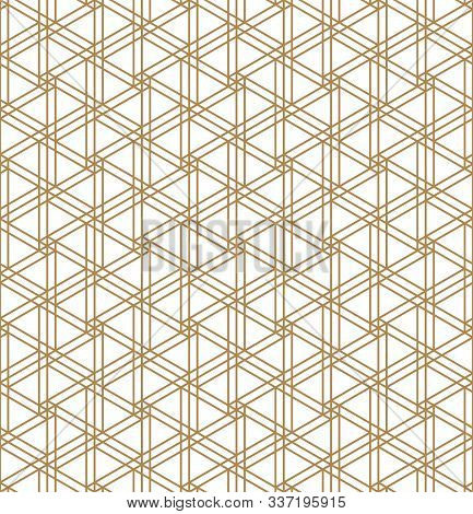 Seamless Geometric Pattern Inspired By Japanese Woodworking Style Kumiko Zaiku.for Template,fabric,t