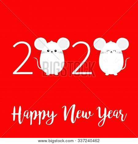 Two White Mouse Set Vector Photo Free Trial Bigstock