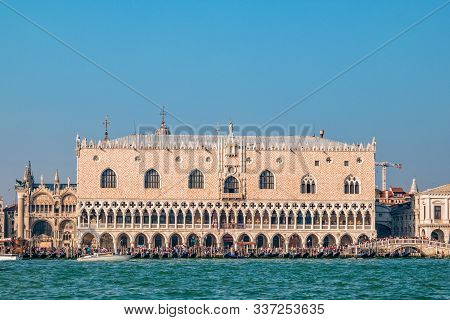 Waterfront View At Doge's Palace In Venice, Italy