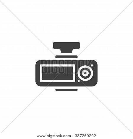 Dvr Recorder Vector Icon. Filled Flat Sign For Mobile Concept And Web Design. Car Dvr Camera Glyph I