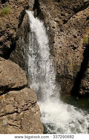 Piedra Falls In San Juan National Forrest In Colorado
