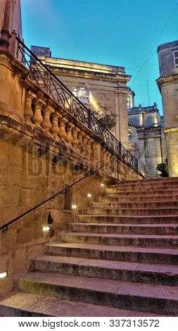 Architecture At Night At Bormla, Cospicua - Three Cities In Malta