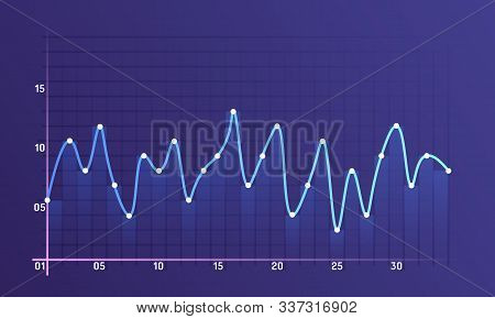 Set Of Different Graphs And Charts. Infographics And Diagnostics, Charts And Schemes Vector. Busines
