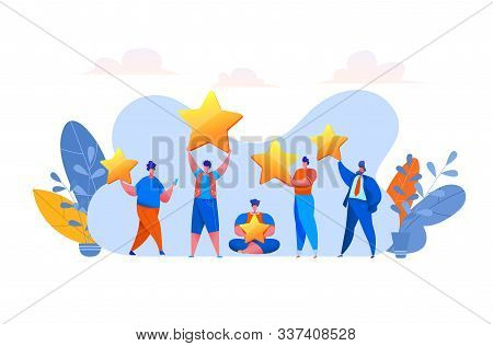 Vector Customer Feedback Prople Rating With Stars