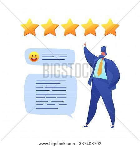 Vector Customer Feedback Prople Rating With Stars