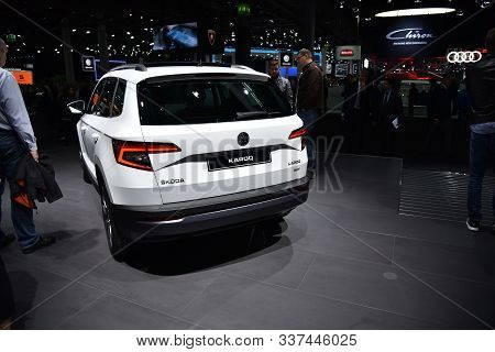 Frankfurt, Germany, September 14-2017: Skoda Karoq At Iaa 2017