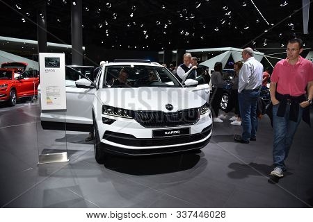 Frankfurt, Germany, September 14-2017: Skoda Karoq At Iaa 2017