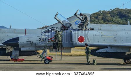 Military Aircraft For Display In Gifu Air Base