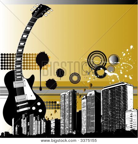 City Guitar Background