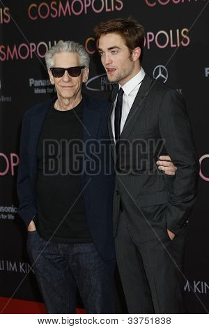 Berliini - huhtikuu: David Cronenberg, Robert Pattinson Cosmopolis, 31 May 2012-illassa 
