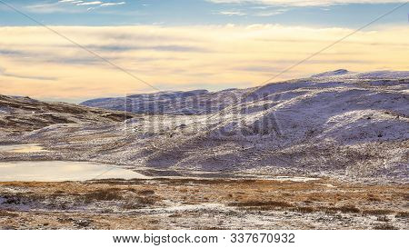 First Snow In The Mountains Located In The Oppdal Area, Norway