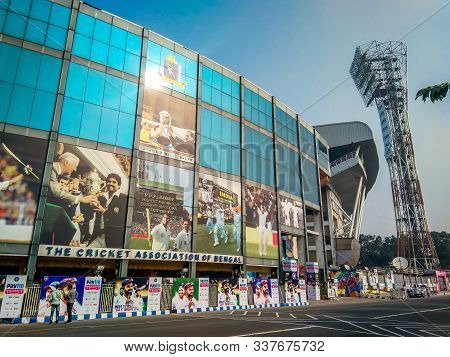 Kolkata, West Bengal / India - November 11 2019: Eden Gardens Cricket Stadium, Maintained By Cricket