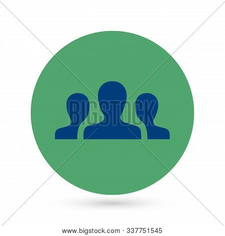 Illustration Of Crowd Of People Icon Silhouettes Vector. Social Icon. Flat Style Design. User Group 