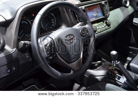 Frankfurt, Germany, September 14-2017: Toyota Rav4 Hybrid At Iaa 2017
