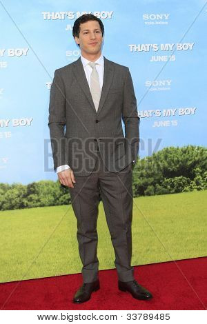 LOS ANGELES-JUN 4: Andy Samberg til premieren af Columbia Pictures' 'det er min dreng' på Regen