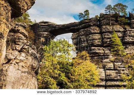 The Sandstone Arch In Bohemia, Czech Republic