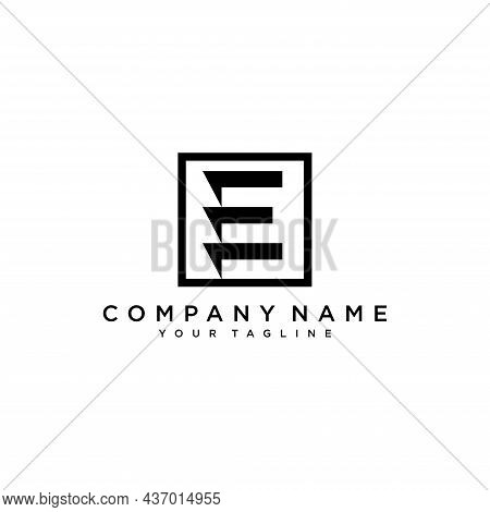 Initial Letter E Logo Template Design In Round Shape. Logo Icon Design Template Element. Simple Vect