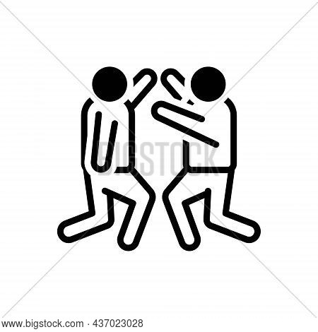 Black Solid Icon For Dance Shindig Orchestics Rock Disco Dancer Partner