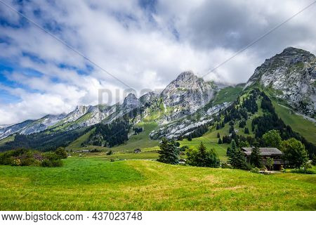 Aravis Mountain Range In Haute Savoie, France