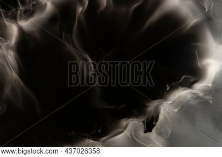 Frame abstract smoke background, black texture design