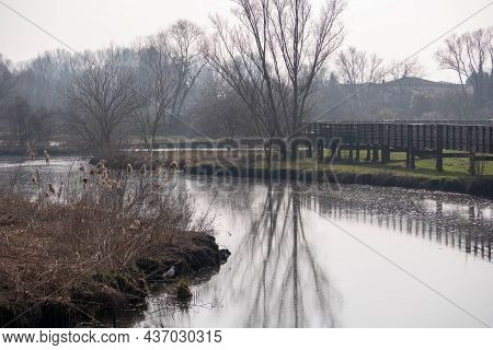 Lagoon Park In Italy Near Verona In Veneto Region
