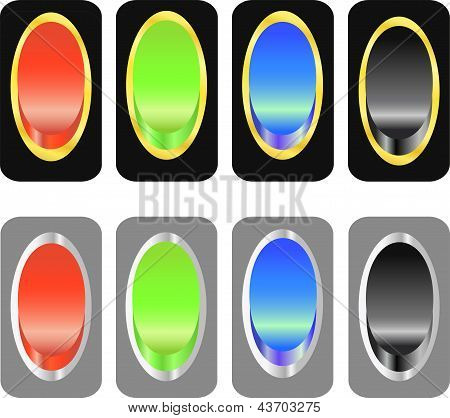 Conjunto de botones de colores