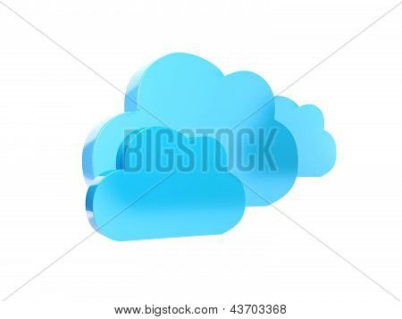 3D-s illusztráció: Blue Cloud